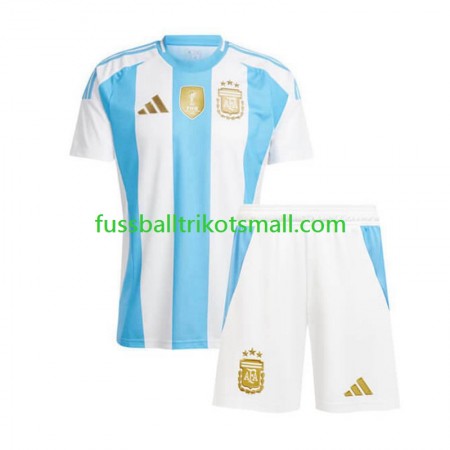 Fußballtrikots Argentinien Kinder Copa America 2024 Kurzarm Heimtrikotsatz kaufen